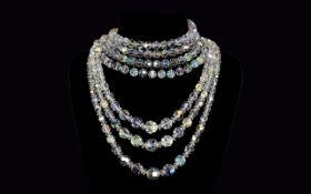 A Vintage Austrian Crystal Beaded Statement Choker And Swag Necklace An impressive 1950's choker