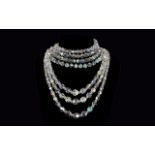 A Vintage Austrian Crystal Beaded Statement Choker And Swag Necklace An impressive 1950's choker