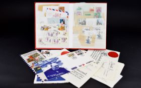 Stamp Album And Ephemera, To Include 60+ Victorian One Half Penny Stamps, Odd George,