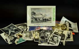 Autograph Collection:- Large Amount of Photographs with signatures including Peter Cushing,