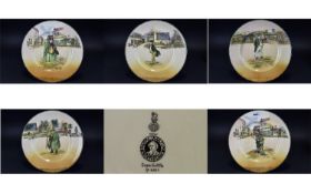 Royal Doulton Dickens Ware Collection Of Five Series Ware Cabinet Plates Tony Weller D6327, Mr