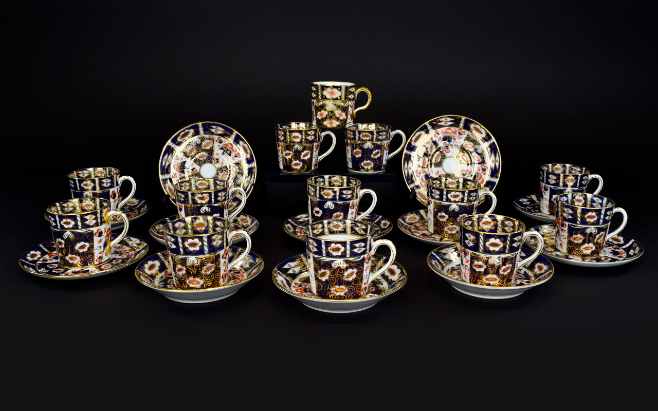 Blyth Co Ltd Diamond China Imari Pattern ( 25 ) Piece Coffee Service. c.