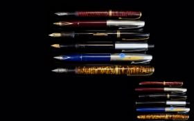 A Very Good Collection Of Early To Mid 20th Century Fountain Pens.