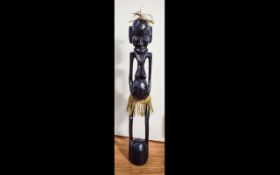 Wooden Carved Stylized African Figure,