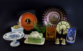 A Collection Of Decorative Ceramics Glass And Collectibles Eleven items in total to include large
