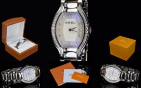 Ebel - Ladies Beluga - Diamond Set Stainless Steel / Silver Tone Wrist Watch, Quartz Movement,