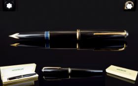 Mont Blanc 22 Fountain Pen with Black and Gold Colour way From The 1950's Period. Wonderful