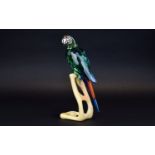 Swarovski Large Multifacted Crystal Figure From The Birds Of Paradise Collection ' Macaw'
