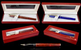 Shaeffer Prelude Good Quality Fountain Pens ( 2 ) In Total. Luminous Lacquers, Date 1990's.