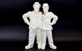Painted Resin Figure Of Laurel & Hardy,