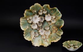Studio Pottery Scalloped Bowl, With Applied Flower Decoration To The Interior,