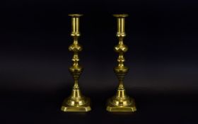 A Pair of Barley Twist Candlesticks 12 inches in height.