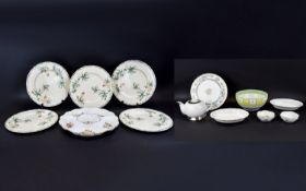 A Collection Of Modern Tableware (15) Items in total. Comprises of 5 floral dinner plates approx