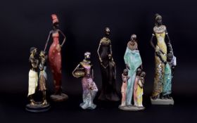 Six Maasai figurines to include Mujibu-Betrothed by Gleneagles Studio Maasai Collection and similar