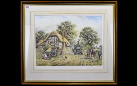 John Chapman Ltd Edition Artist Signed - Colour Print / Lithograph - Country Side Landscape ' Farm