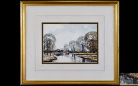 Lawrence Rushton (1919-1994) Original Watercolour Framed and mounted under glass,