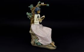 Lladro Gres Figurine ' Afternoon Verse ' Model 2231. Issued 1992. Height 14.5 Inches.