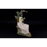 Lladro Gres Figurine ' Afternoon Verse ' Model 2231. Issued 1992. Height 14.5 Inches.