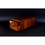 Mahogany Single Drawer Table Top Filing Cabinet,