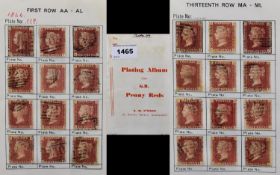 Great Britain - Victoria Penny Reds Plating Study - All Plates 119 From AA to AL - Through to - TA
