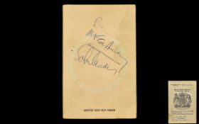 Beatles Interest Autographed/ Hand Signed Passport Signed By John Lennon And Paul McCartney A rare