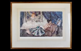 Sir William Russell Flint Limited Edition Colour Print 'Corisande' Framed and mounted under glass.