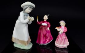 Two Royal Doulton Miniature Figurines The first 'Vanity' HN 2475,