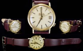Bulova Accutron - Date-Just Gold Plated Gents Mechanical Wrist Watch.