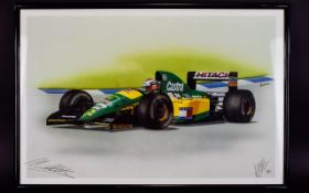 Formula One Motor Racing Interest Limited Edition Signed Print By Guy Allen Limited framed colour