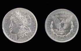 United States of America Morgan Silver One Dollar. Date 1921. Uncirculated Condition.