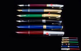 A Good Collection of Vintage Fountain Pens - Various Makers.