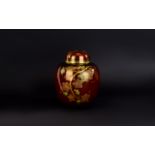 Carlton Ware Rouge Royale Lidded Ginger Jar ' Grapes on The Vine ' Pattern.