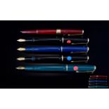 Excellent Collection of Early Parker Fountain Pens - In Wonderful Condition ( 5 ) Five Pens In