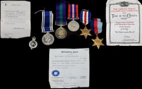 World War II Trio of Military Medals ( 3 ) + Two Police Service Medals and Cyprus Police Medal ( 6