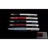 A Good Collection of Vintage Fountain Pens - Various Makes. ( 5 ) Five In Total.