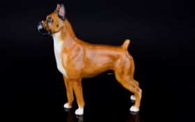 Royal Doulton Dog Figure ' Boxer ' Dog. Warlord of Mazelaine. Model HN2643. Designer Peggy Davies.