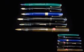 Excellent Collection of Early to Mid 20thC Fountain Pens (6) in total. Comprising 1.