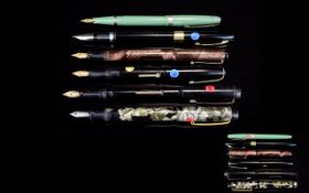 Excellent Collection of Vintage Fountain Pens. Assorted Makers ( 6 ) Six In Total.