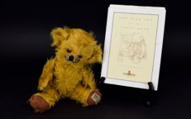 A Vintage Jointed Cheeky Bear By Merrythought 1950's jointed mohair teddy bear by British brand