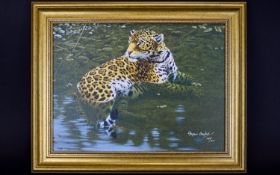 Limited Edition Giclee Print 'Cool Retreat' By Stephen Gayford Framed print on board depicting a