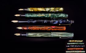 A Very Good Collection of Early Fountain Pens - Various Makes ( 5 ) Five In Total.