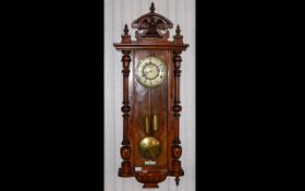 Late 19thC Walnut Cased Vienna Wall Clock,