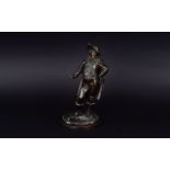 A French Late 19th Century Detailed Bronze Figure / Sculpture of a Musketeer,