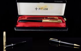 Parker 51 Gold Plated Pen Set From 1970's.