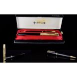 Parker 51 Gold Plated Pen Set From 1970's.