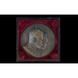 King Edward VII and Queen Alexander Superb and Large Bronze Coronation Medal / Plaque,