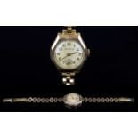 Helvetia - Octagonal Shaped Ladies 9ct Gold Case Mechanical Wrist Watch,