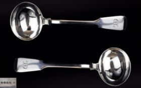 William IV Solid Silver Pair of Ladles of Good Form.