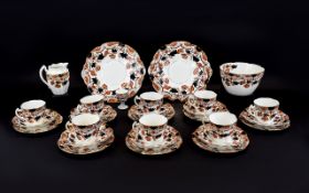 Staffordshire Part Teaset comprising 8 c