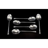 George VI Set of Six Silver Teaspoons. H